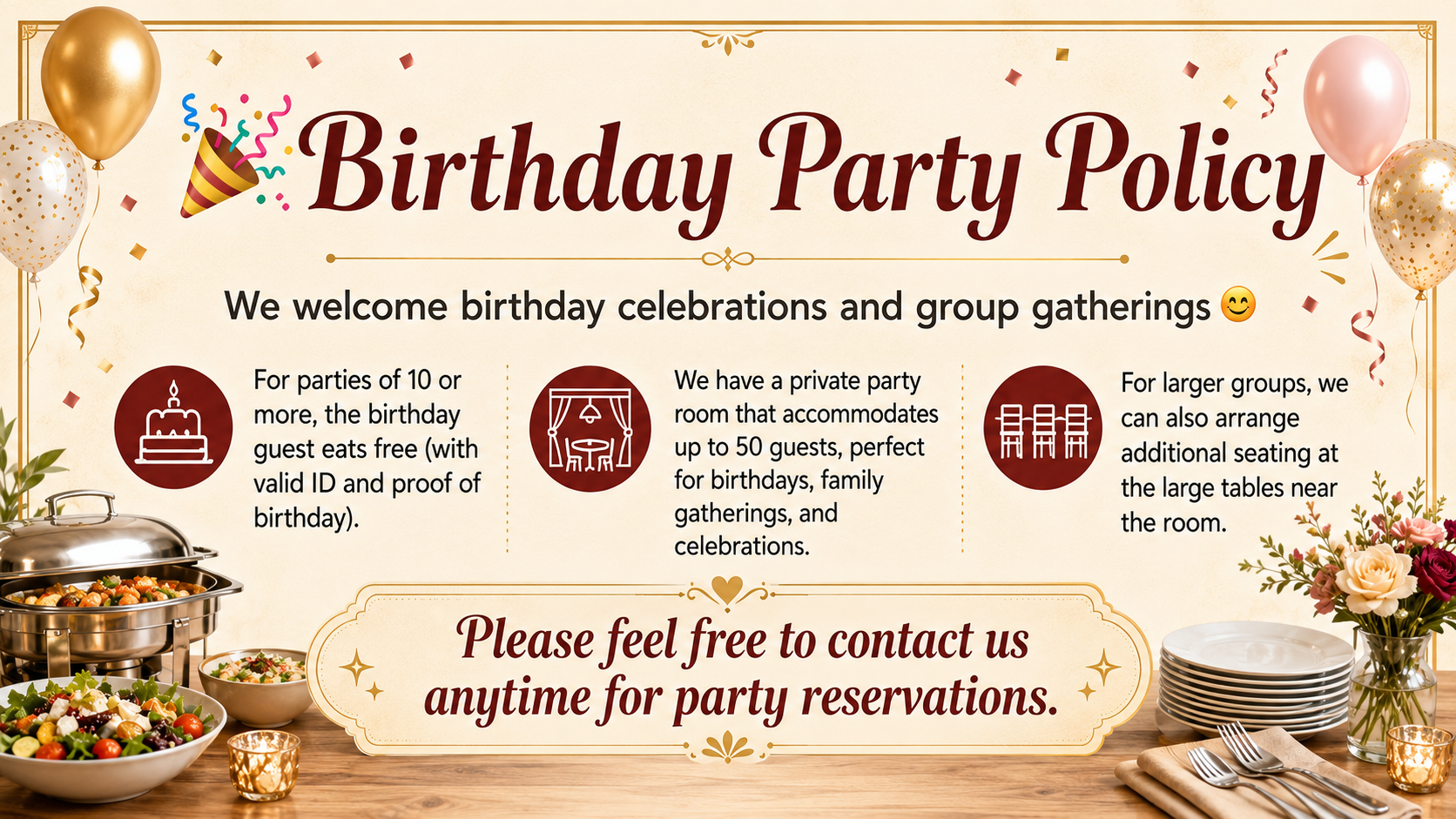 Birthday Party at Shiki Buffet - Tinley Park